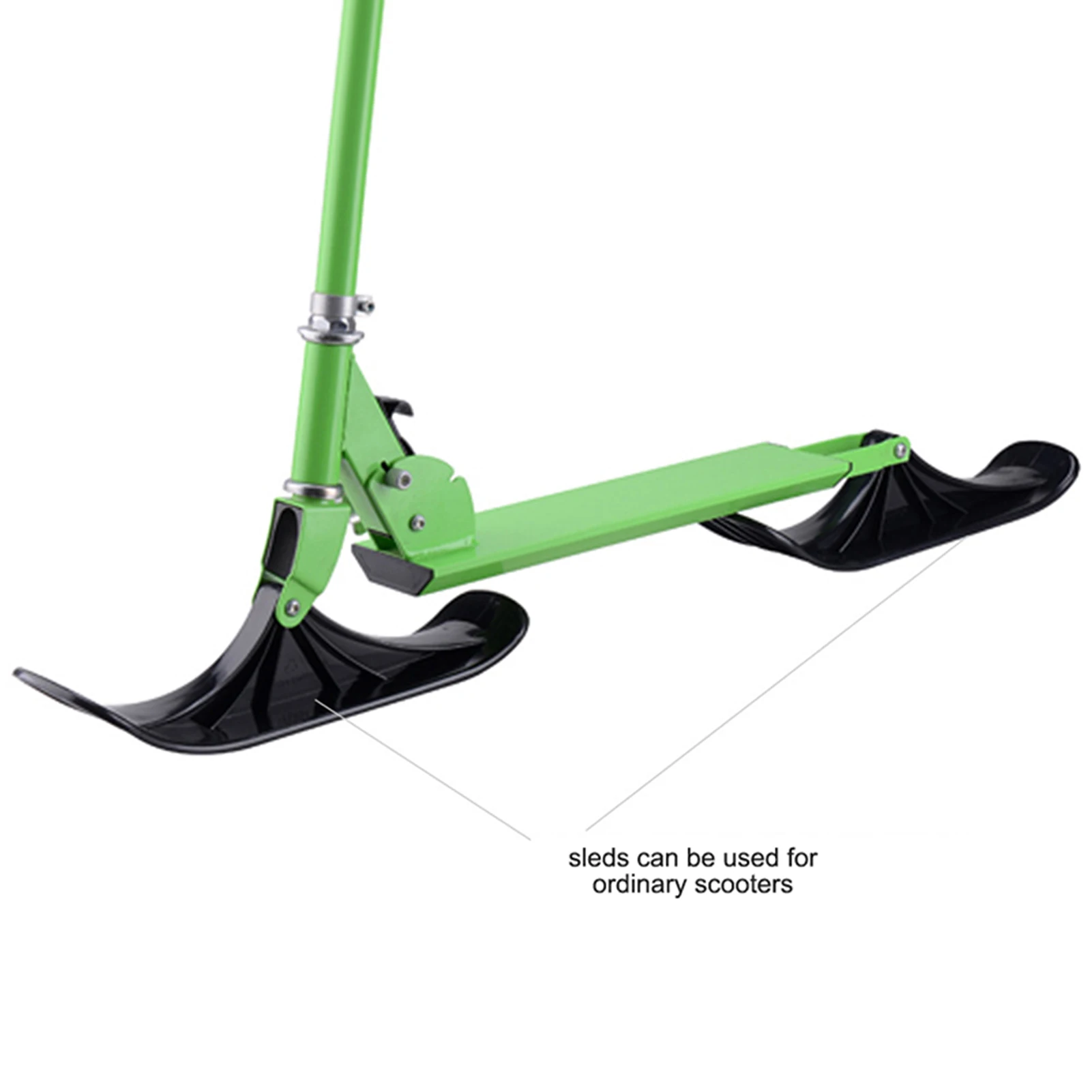 2Pcs Winter Snow Scooter Ski Sled Children's Dual-use Ski Two-in-one Scooter Two Wheels Riding Tyre Parts Sleigh Accessories