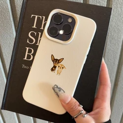 Adorable Chihuahua Puppy Cartoon Shockproof Phone Case Cover - iPhone 15 (White)