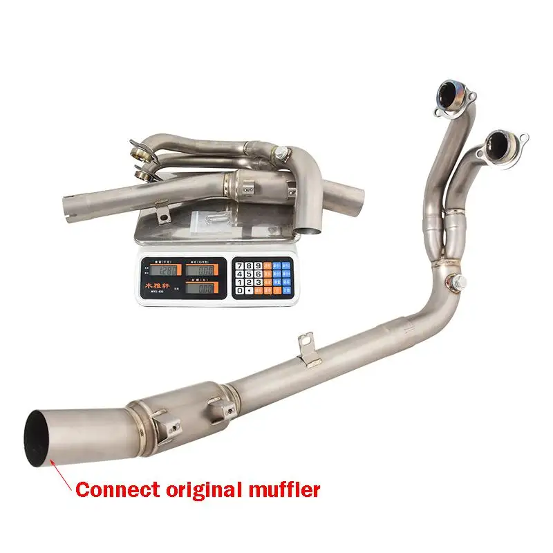 

Slip On For KOVE 800X Motorcycle Exhaust System Header Link Pipe Titanium Alloy Front Tube Connect Original Muffler