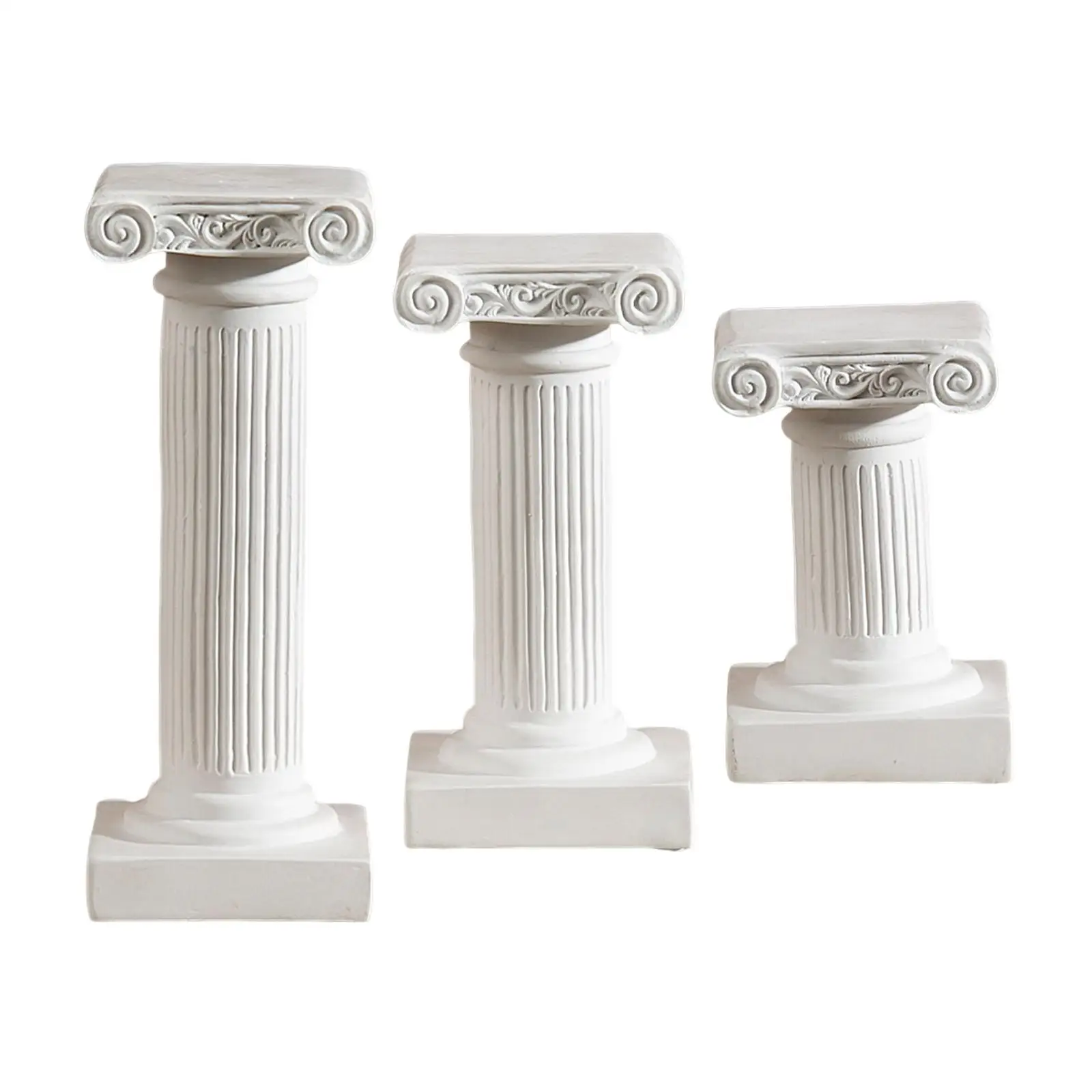 Mini Greek Columns Table Decorations Alabaster Sculpture for Wedding