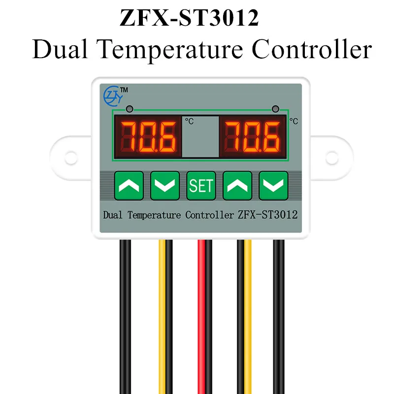 ZFXST3012 Dual Temperature Controller Digital Thermostat Incubator