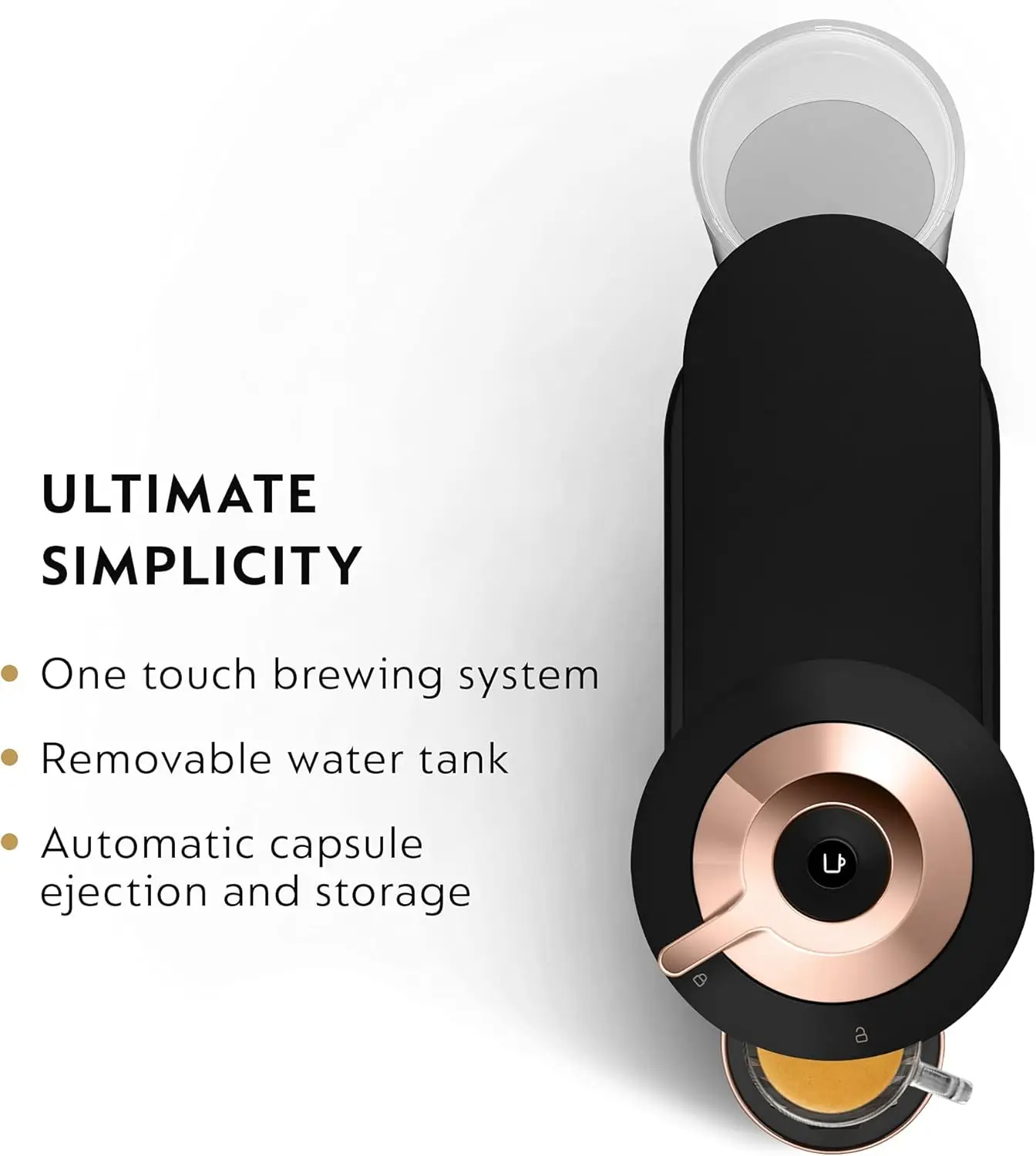 Vertuo Next Coffee and Espresso Machine by De'Longhi with Milk Frother ,1100 ml, Deluxe Matte Black Rose Gold 4