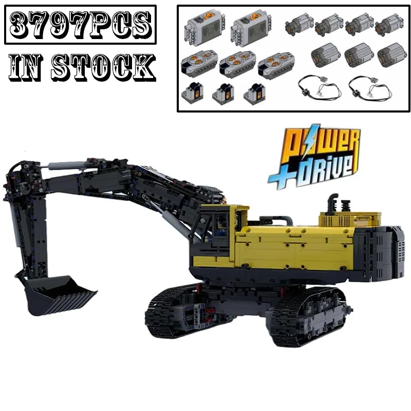 

NEW MOC-43636 Excavator wheel loader The Ultimate Loader RC Engineering Vehicle Building Blocks Bricks Kids Toys Birthday Gifts