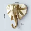 Animal Head Resin Key Hook Decor Holder Clothing Deer Elephant Unicorn Rhinoceros Racks Hook Coat Bag Hanger Cap Decor Home Wall 3
