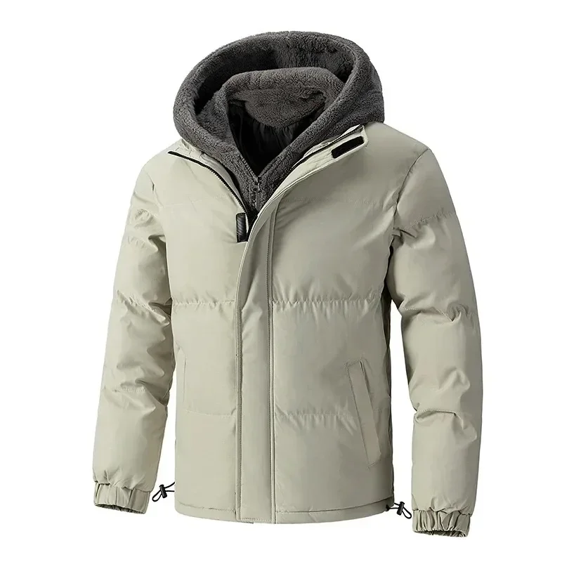 Winter Men Thick Casual Hooded Parka Jacket Man Fleece Classic Outdoor Parka Overcoat Male Sport Outwear Plus Size 7XL 8XL