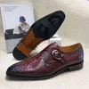 Men's Classic Cow Leather Brogue Shoes Lace-Up Pointed Toe Breathable High-Quality Footwear Sizes 39-46