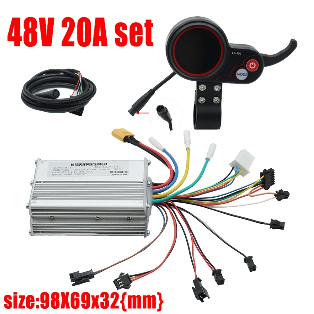SCLS 48V 20A 전기 스쿠터 컨트롤러 대시보드 키트(전기 스쿠터 부품용 TF-100 디스플레이 스쿠터 포함)