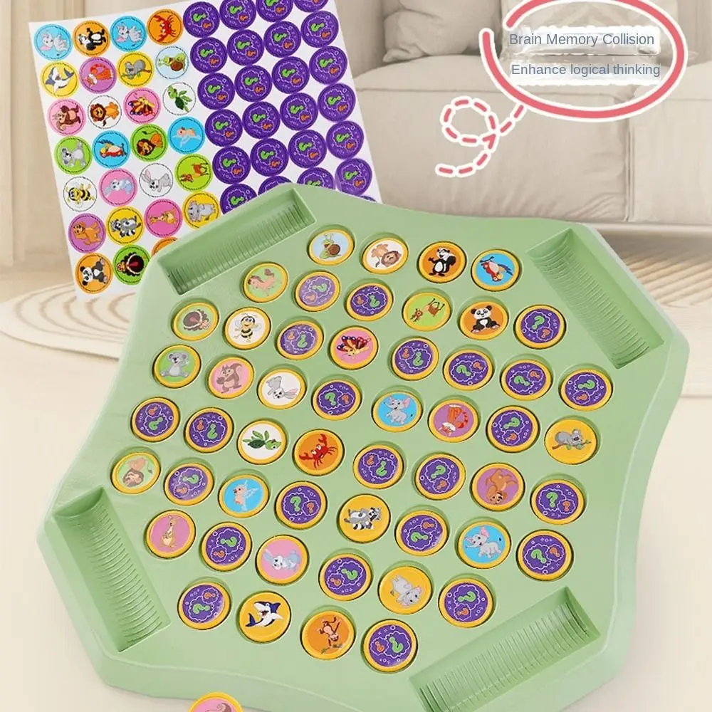 Fruit Flip Memory Game with 60 Patterned Cards and Chessboard for Concentration Training