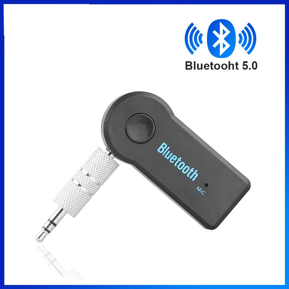 

Автомобильный Bluetooth-приемник AUX, разъем 3,5 мм, беспроводной Bluetooth-адаптер, аудиоконвертер, стереосистема громкой связи
