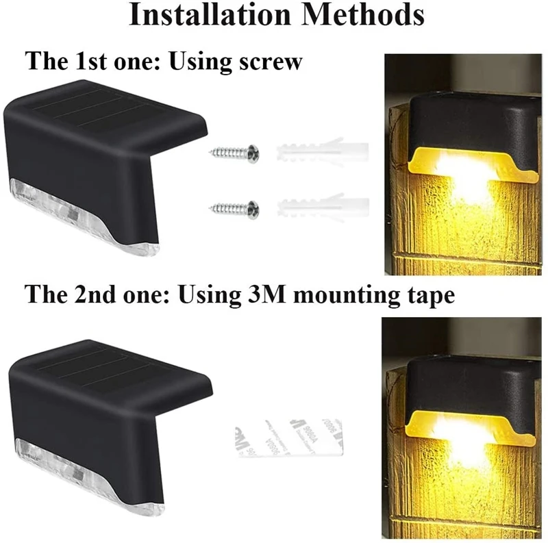 outdoor solar lights for house Solar LED Stair Lamp Outdoor Waterproof Garden Pathway Light for Yard Patio Balcony Fence Lamps Landscape Deck Solar Night Light bright solar lights