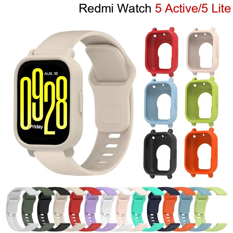 Premium Silicone Strap and Case for Active Smartwatch Bands