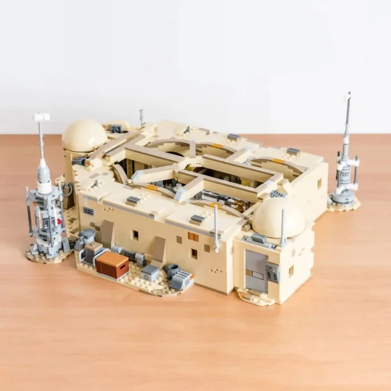 Miniso3187pcs Mos Eisley Cantinai 빌딩 블록 벽돌 모델, 남아용 75290 건설 세트와 호환 가능, 생일 선물