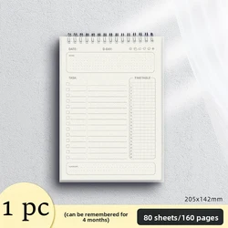 Premium A5 Spiral Notebook Planner with 160 Thick Pages - Ideal for Daily Scheduling and Note - Taking (160 Pages)
