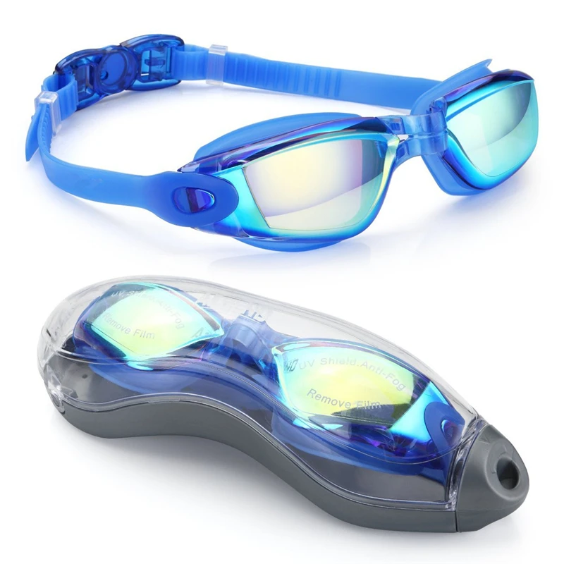 

Professional Swimming Goggles Adults Swim Glasses Pool Earplugs Anti Fog Men Women Optical UV Protection Waterproof Swim Eyewear