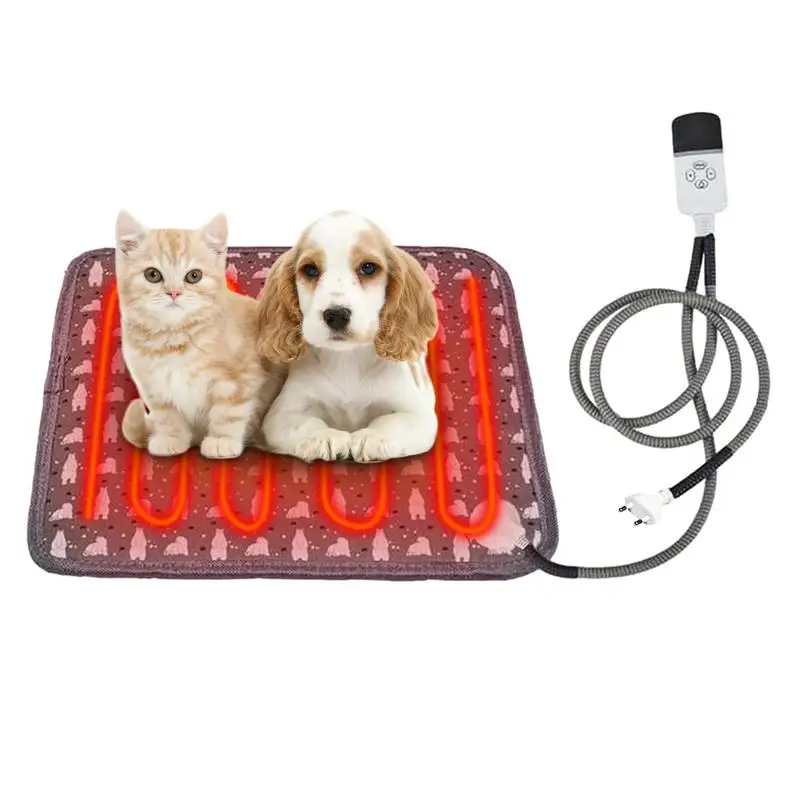 Electric Dog Pad Temperature Adjustable Pet Sleeping Pad Heated Pet Cat Winter Care Products Dog Warm House For Sofa Living Room