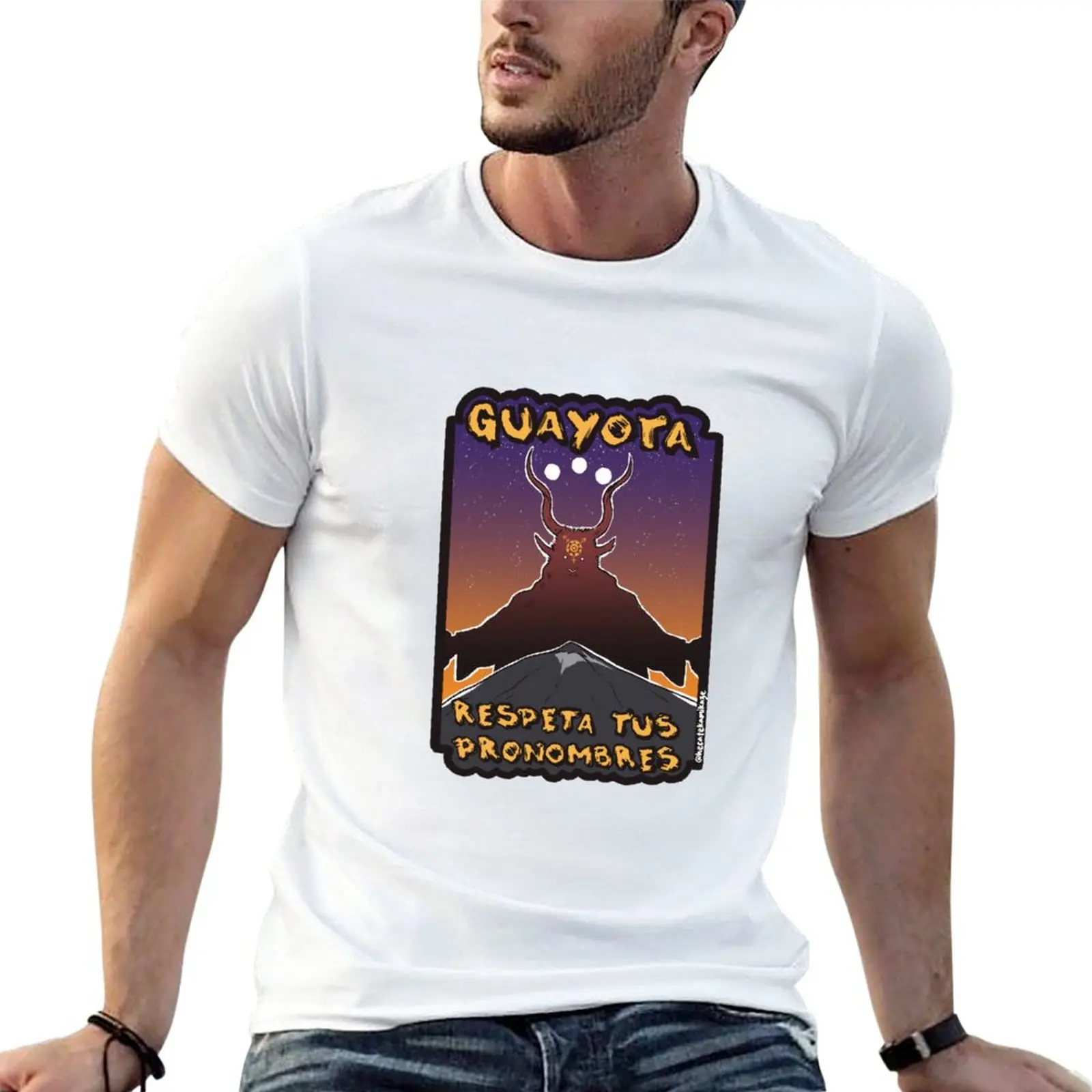 

New Guayota respects your pronouns T-Shirt custom t shirts anime Aesthetic clothing mens cotton t shirts