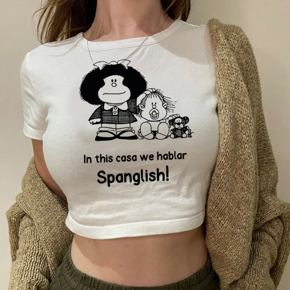 

Женский винтажный кроп-топ Mafalda 2000s