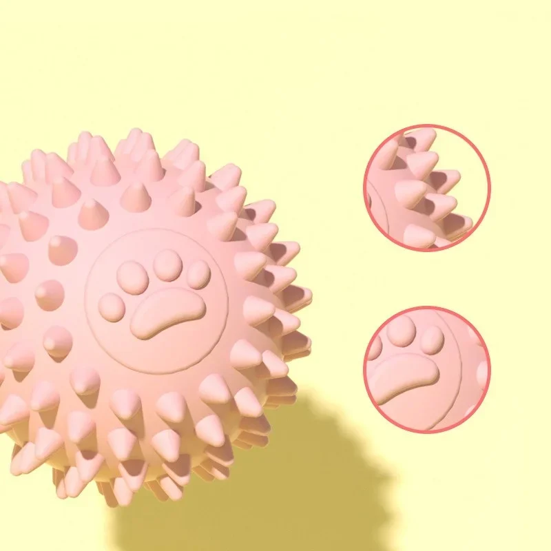 Pet Dog Toy Ball Solid Bite-Resistant Chewing Indestructible Bouncing Ball Dog Rubber Training Interactive Game Teething Ball 4