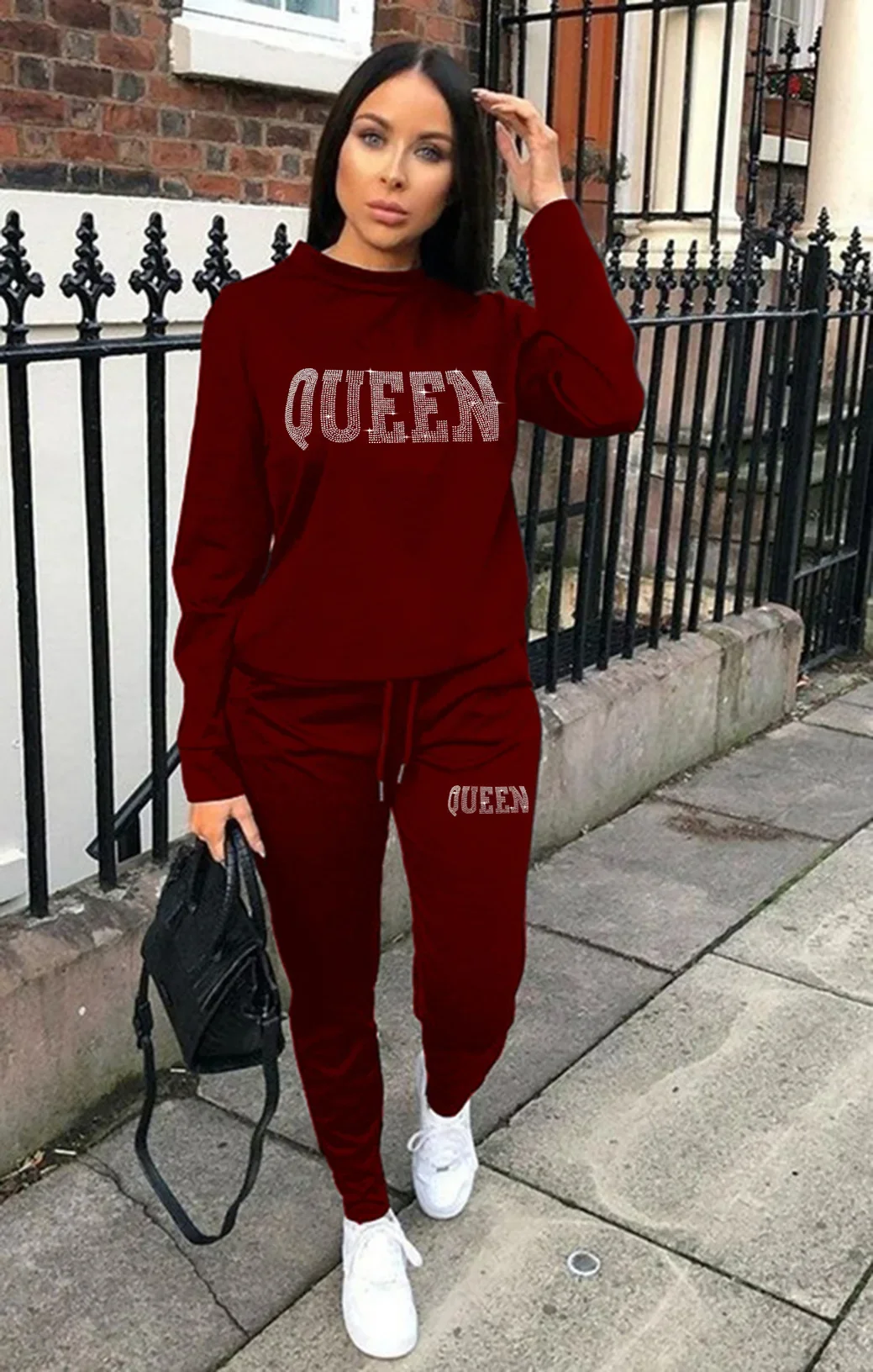 Women's Tracksuit Suit Autumn Fashion Warm Sweatshirts Hot Drilling Long Sleeve Tops and Trousers Two Piece Sets Womens Outifits tracksuit gentleman 3d print tracksuits jacket trousers men outdoors fitness suit jogger casual streetwear fashion men s sets