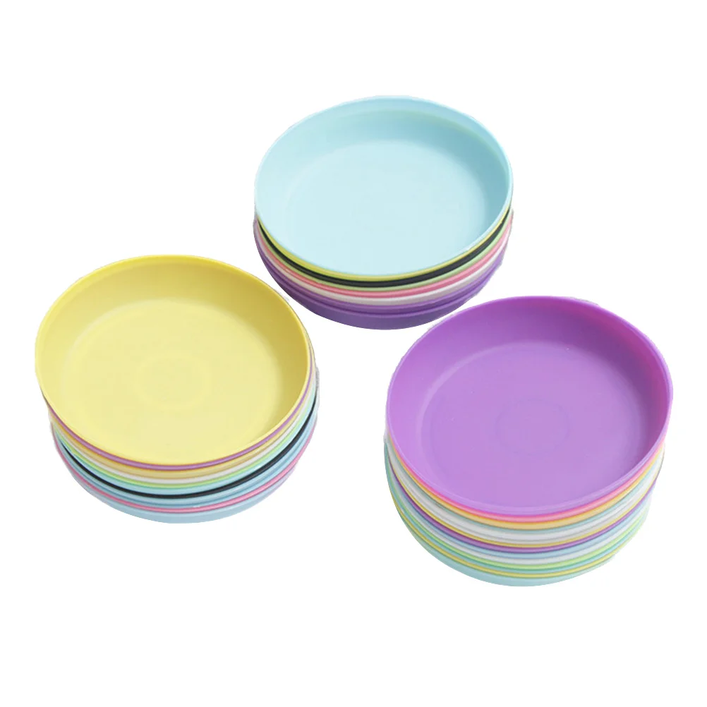 

25 Pcs Bottom Support Round Plate Tray for Plants Base Pots Saucer Ceramics Drain Trays Water Plastic Flower