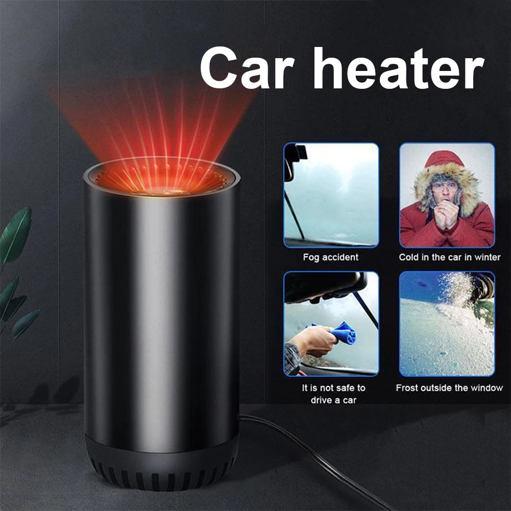 12V Car Heater Heating Portable Cooling Fan Window Windshield Defogging  Defrosting Heater Electrical Fan Auto Accessories