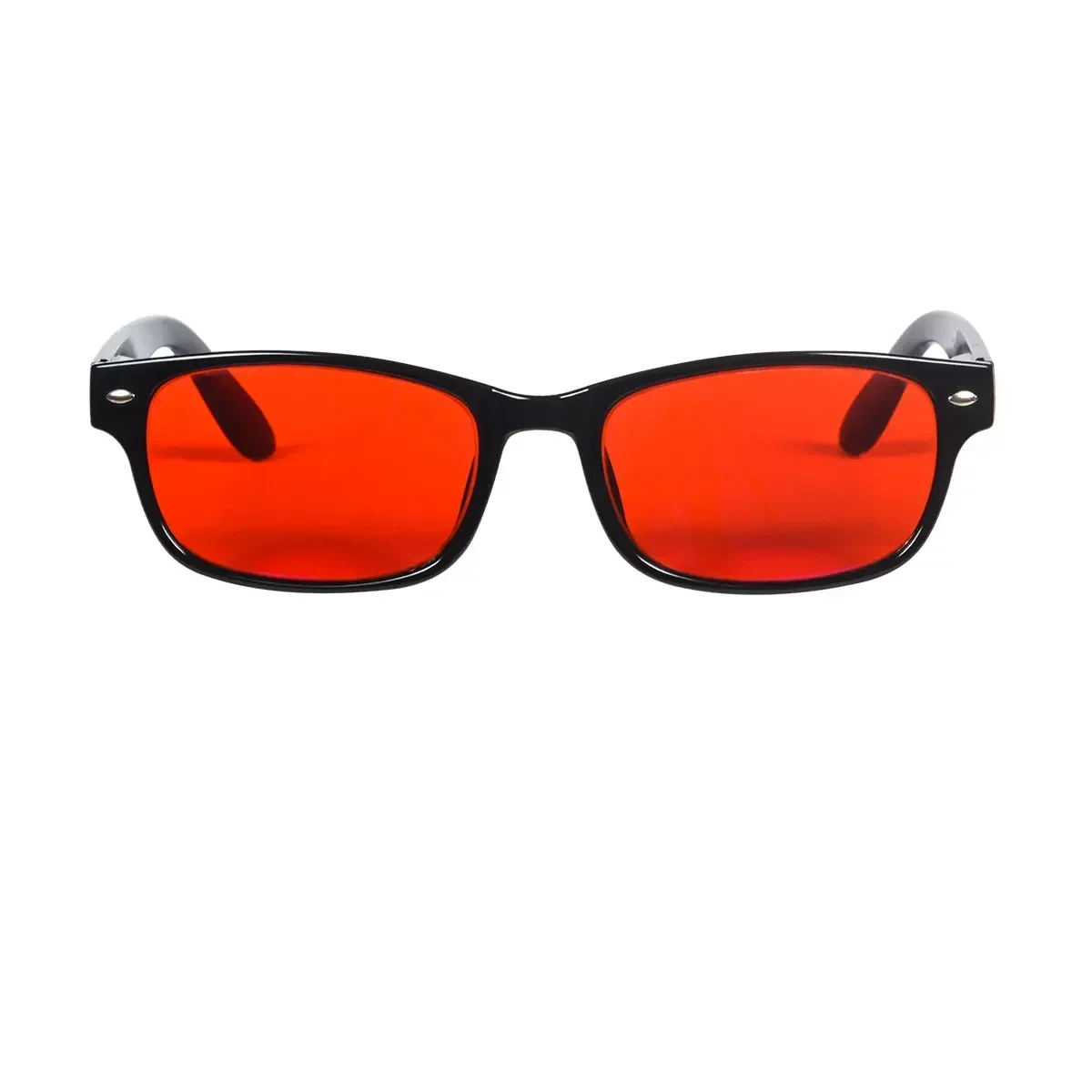 Brille mit roten Gläsern, besserer Schlaf vor dem Bett. Verwenden Sie eine blaue Lichtfilterbrille mit orangefarbenen Gläsern für den langen Gebrauch von Kunststoffrahmen – Detail 10