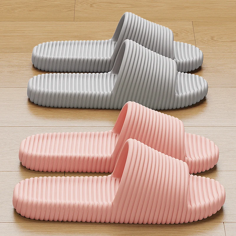New Fashion Summer Women Men Slippers Indoor Bathroom Non-Slip Slides Couples Shoes Home Casual Flip Flops Light Beach Sandals 6
