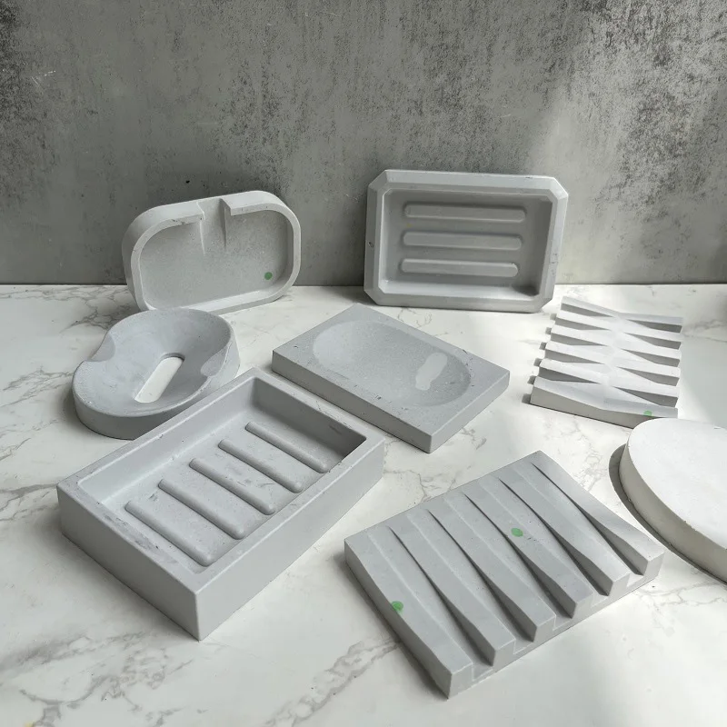 New Soap Storage Tray Concrete Silicone Mold DIY Handmade Soap Dish