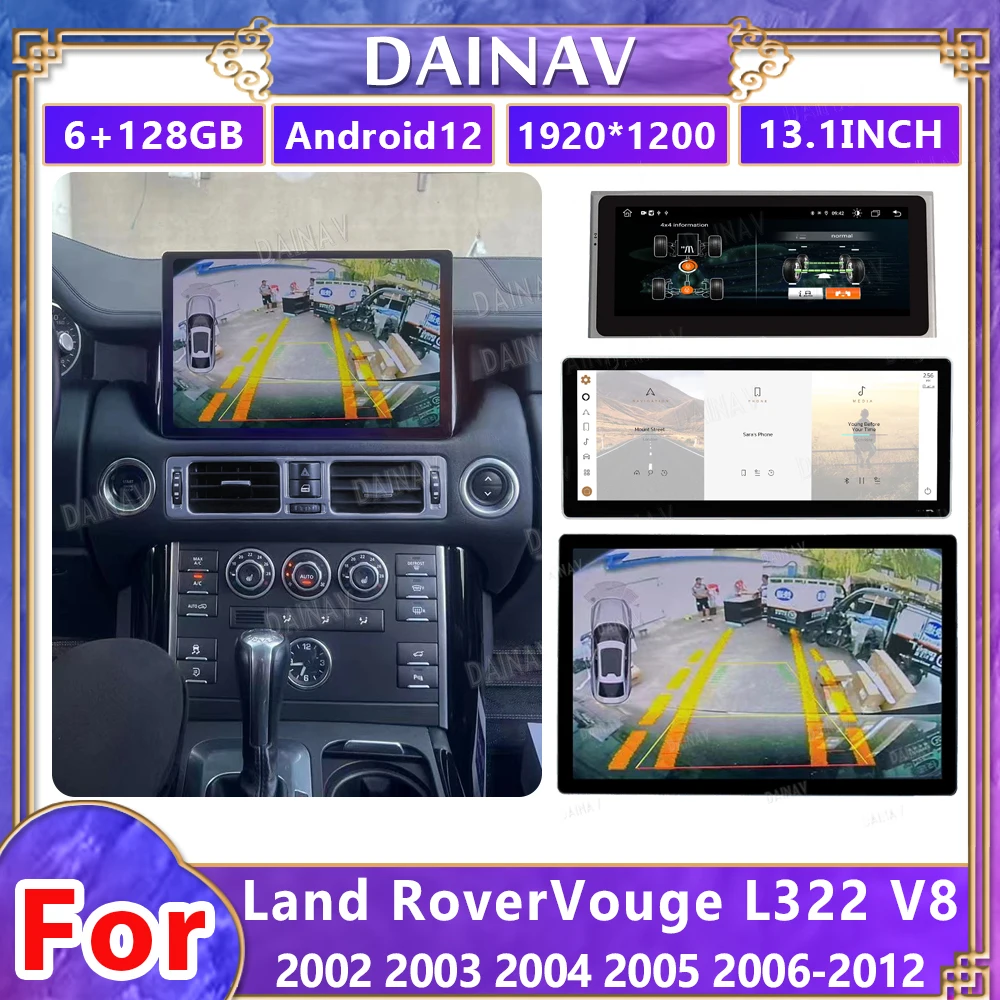 

13.6 Inch Android 12 Car Radio For Range Rover Vogue L322 V8 2002-2012 Auto Wireless Multimedia Player GPS Navigation Carplay