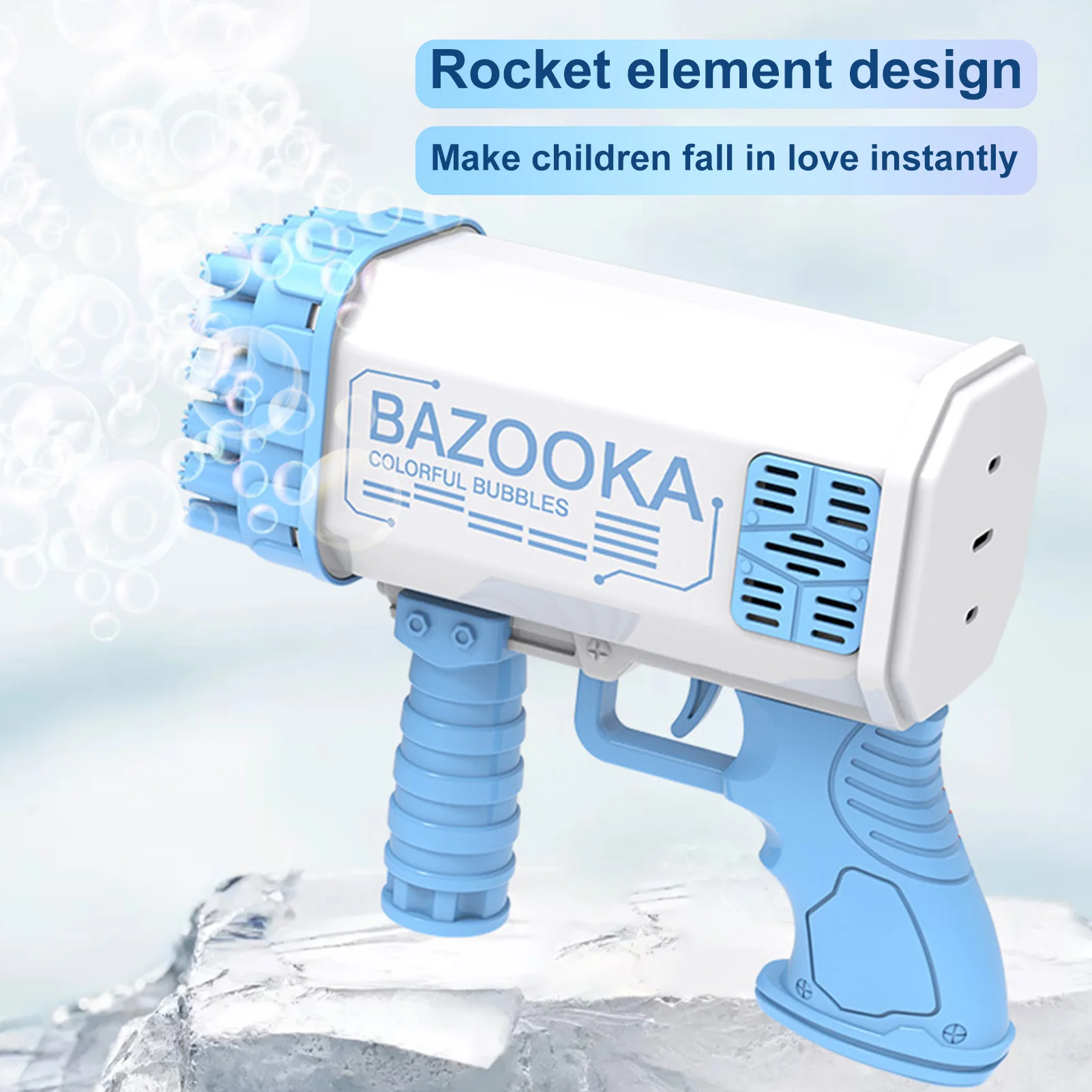 36 Holes Bubble Blower For Toddlers Electric Bubble Guns Machine For Kids Electric BubbleRocket For Party Favors Summer 4
