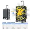 Custom Cute Pokemon Pikachu Luggage Cover Protector Washable Travel Suitcase Covers 6