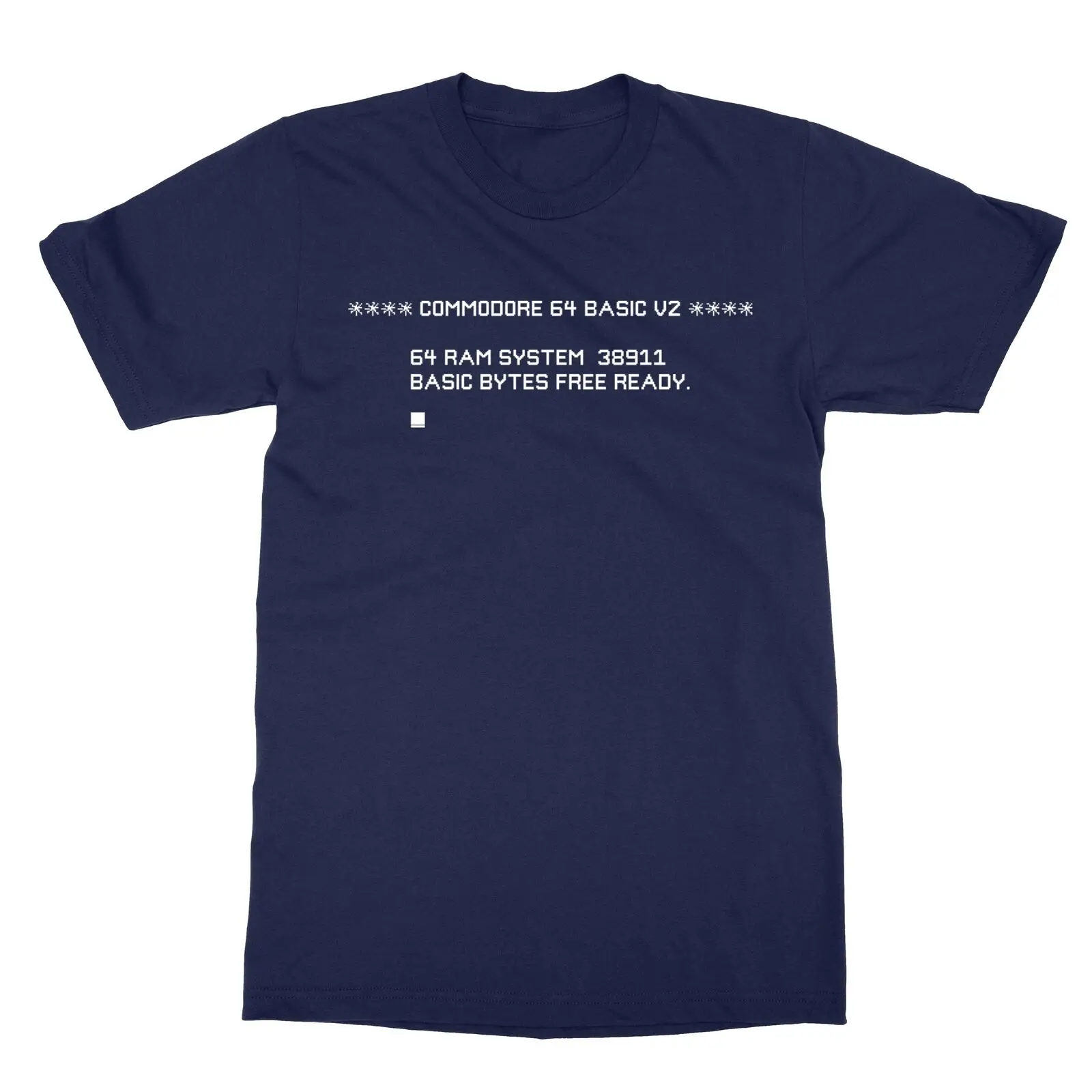Commodore 64 Start Screen Keyboard Ready Computer Programmer T-Shirt Da Uomo