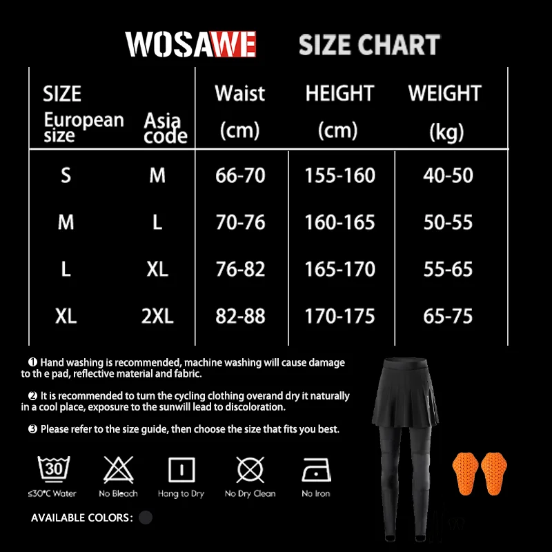 WOSAWE 여성용 여름 오토바이 바이커 스타일 메쉬 통기성 섹시 스커트 캐주얼 스포츠 롱 팬츠