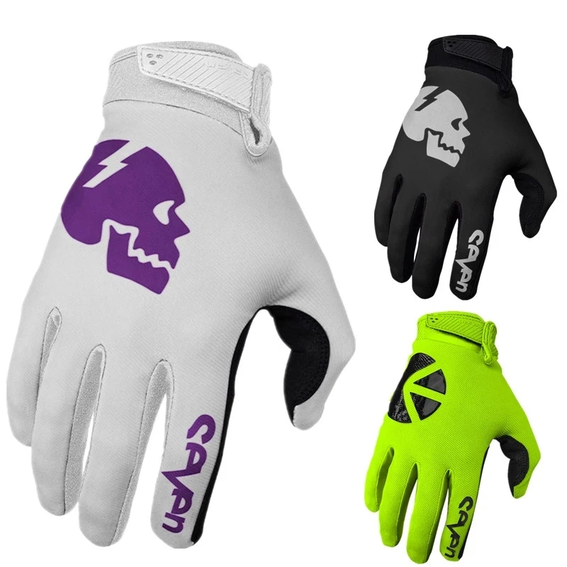 2022 FOR SEVEN MX SKULL Gloves Motocross Racing Black Motorcycle Off road MTB Dirt Bike Cycling gloves H |