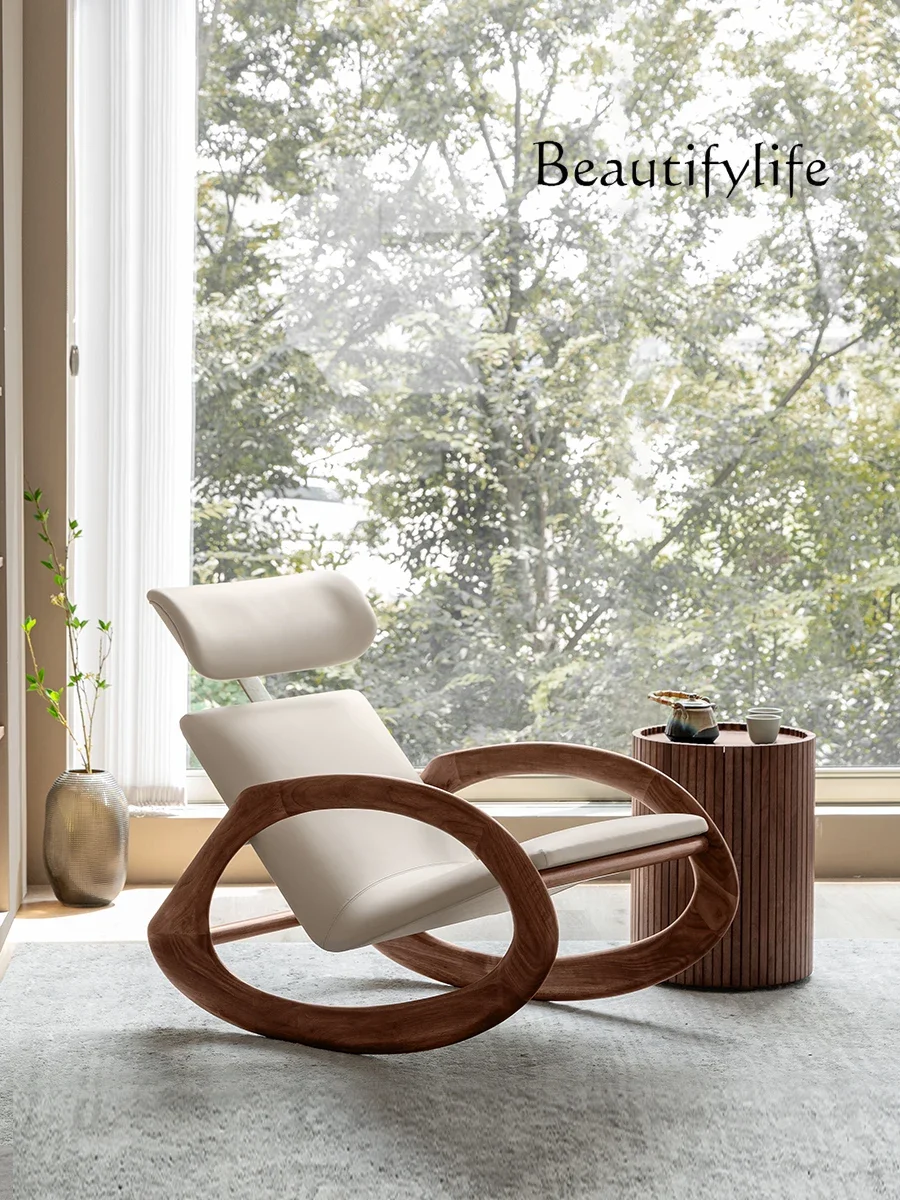 Corrigan Studio® Modern Rocking Chair With Slat Back Design And Red Cushion, Ideal For Relaxing Evenings Accent Rocker Armchair Wooden Frame High