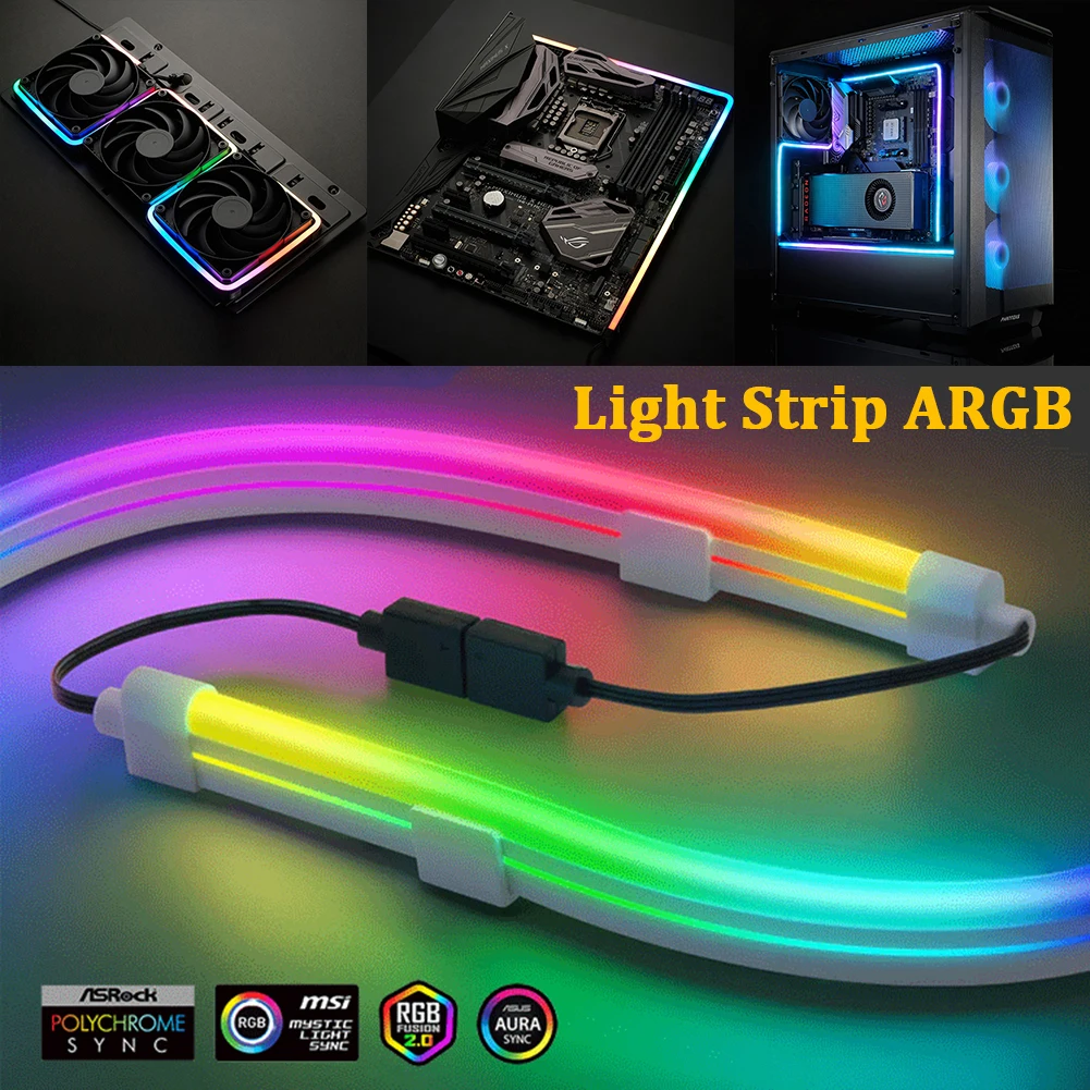 YSRSAI 30CM PC ARGB LED Streifen,38 Led Lichter 5V 3Pin Gaming