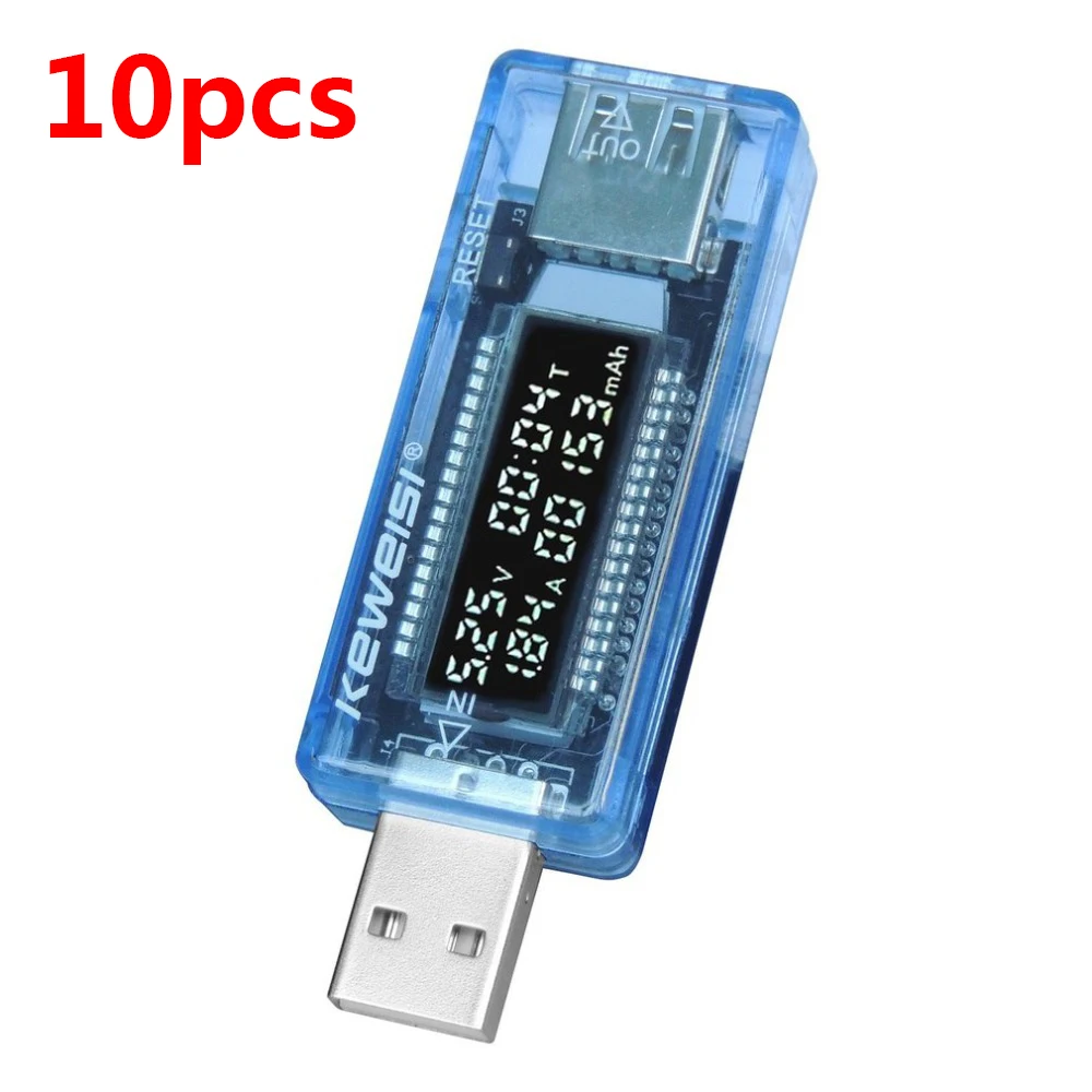 

10pcs USB Charger Tester Doctor Voltage Current Meter Voltmeter Ammeter Battery Capacity Tester Mobile Power Detector