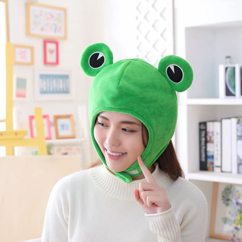 

New Party Hat Emoticon Big Ears Frog Headgear Photo Props Cartoon Animals Fun Festive Atmosphere Decorative Headgear Birthday