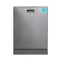 24" Dishwasher Top Control 3 Rack 15 Place 3.4g Quiet 51 dB Energy Star Silver Touch Panel Overflow Protection Dual Arms Low 1