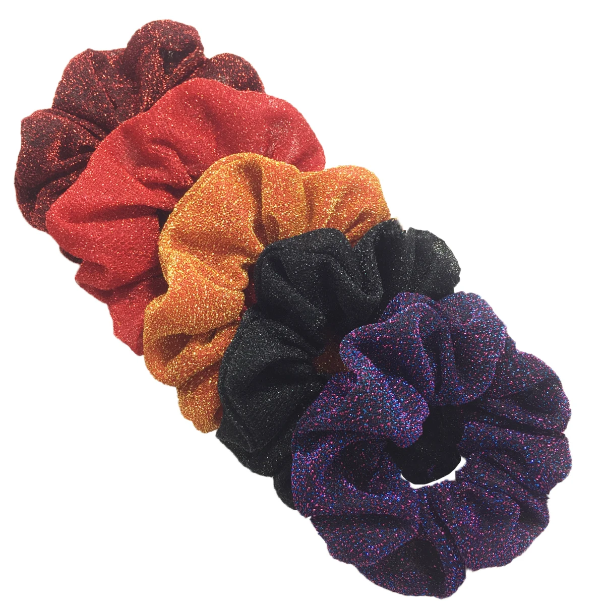 5 teile/los Mädchen Sparkly Pailletten Scrunchies Haar Elastische Bands Scrunchy Krawatten Seile Pferdeschwanz Halter Gummibänder für Mädchen Glänzend – Detail 12