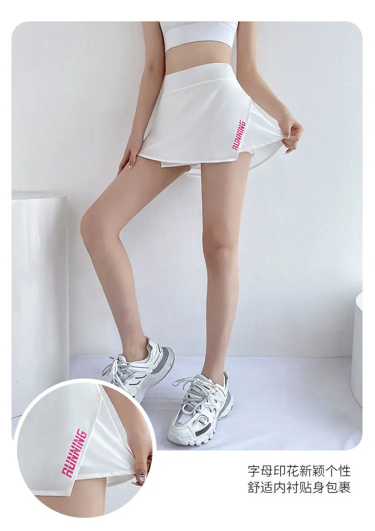 Golf Women's Summer Pants Skirt Color Block High Waist Lifting Hips Quick Drying Breathable Sports Short Skirt