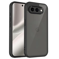 Matte Translucent Magnetic Shockproof Case with Wireless Charging Compatibility - Google Pixel 10a (Black No Magnetic )