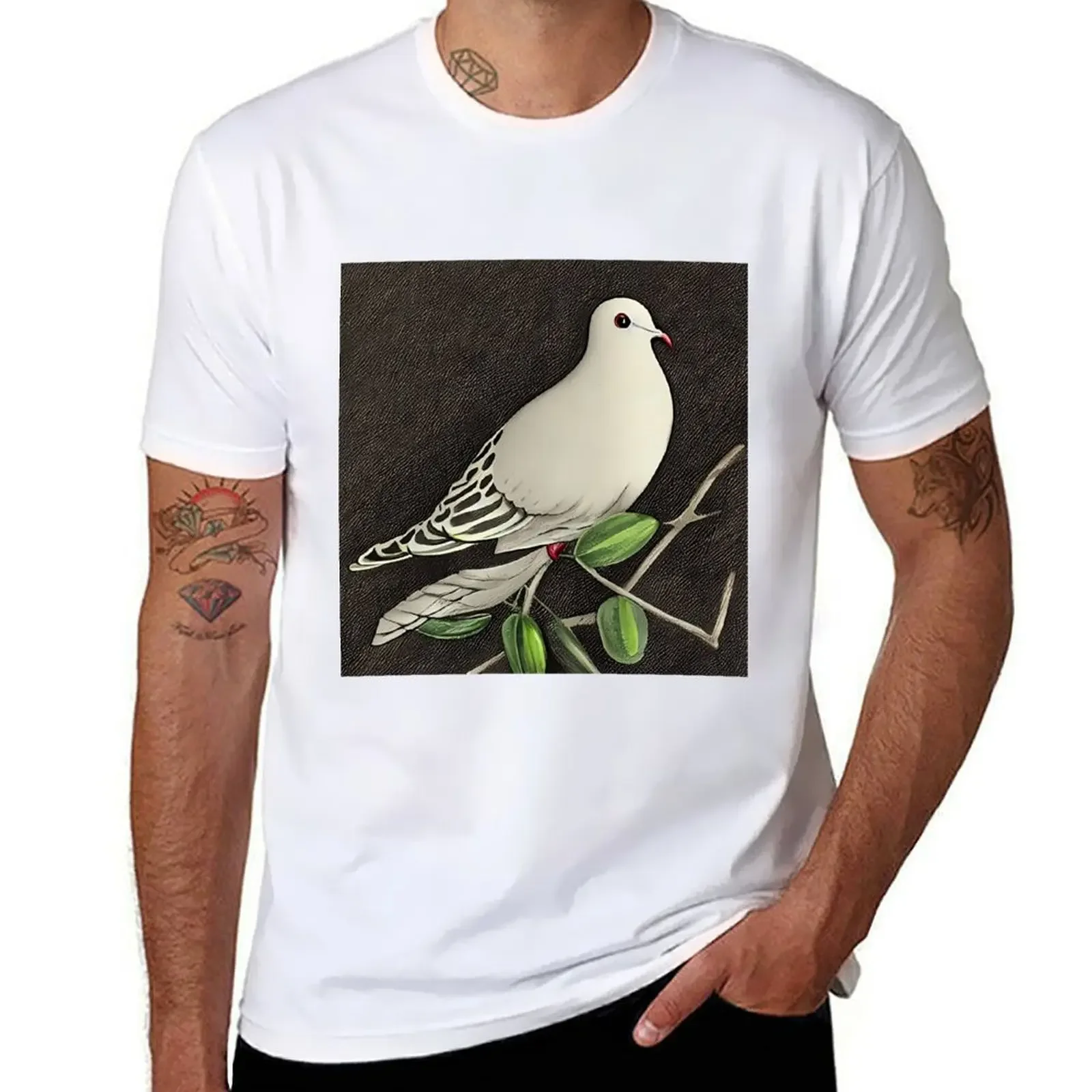 

Dove of Peace T-shirt korean fashion customs oversized t shirt men