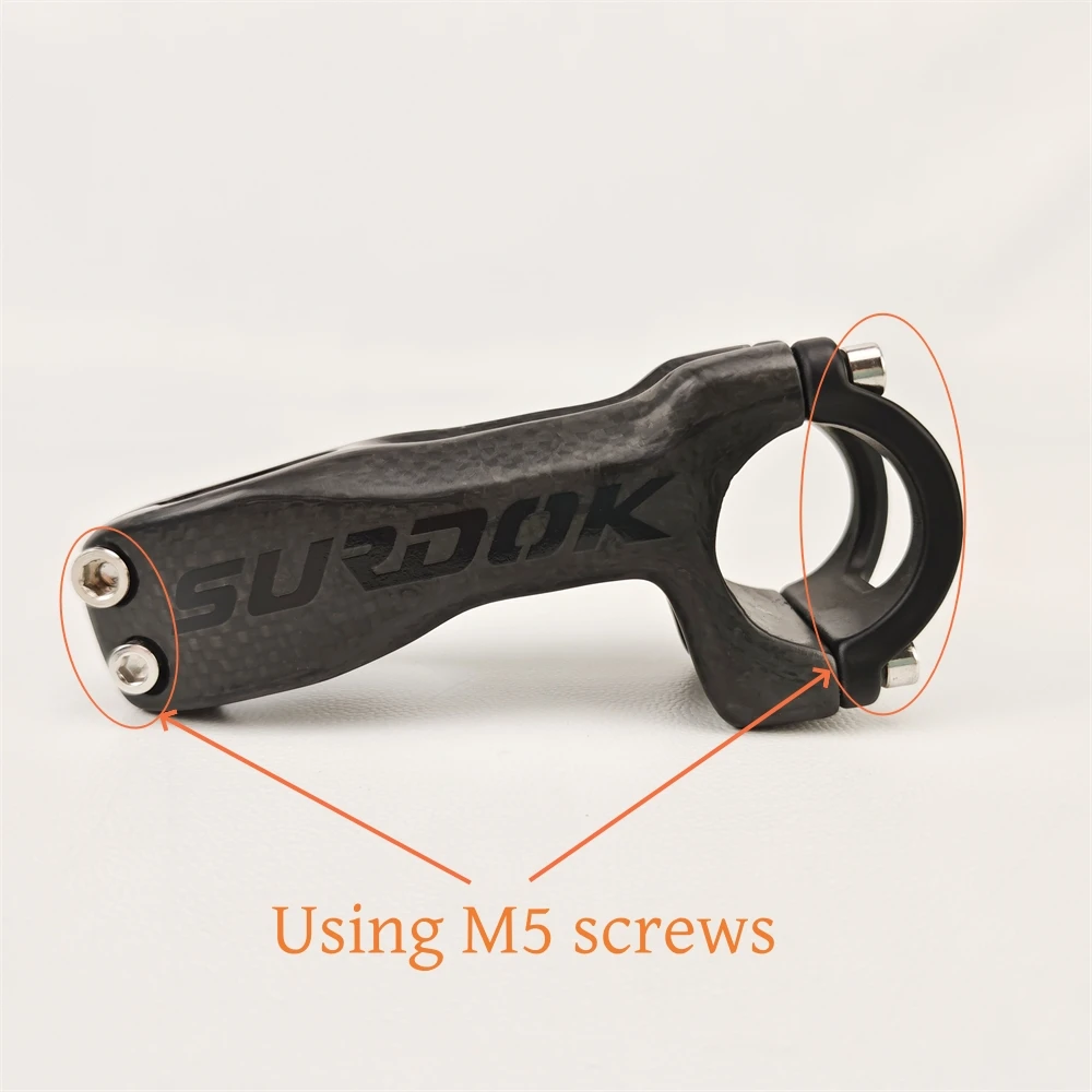 SURDOK 자전거 탄소 섬유 스템, 산악 도로 자전거 탄소 섬유 스템, 자전거 부품, 6 도, 31.8mm, 신제품