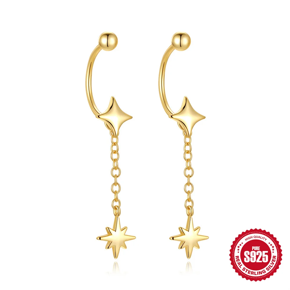 Orecchini A Farfalla In Argento 925 Placcato Oro 18k – Ipoallergenici Con Chiusura A Vite, Regalo Donna