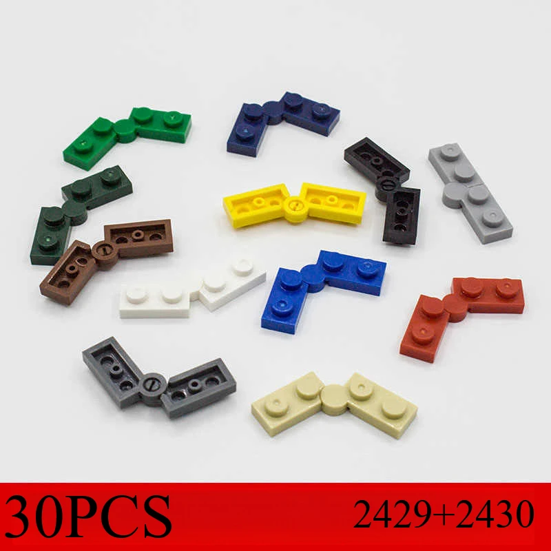 30 Stück Technic Panel 1x2 Scharnierteile 73983 2429 2430, Bausteine Ersatzteile, Bildung STEM Gear Set Komponenten
