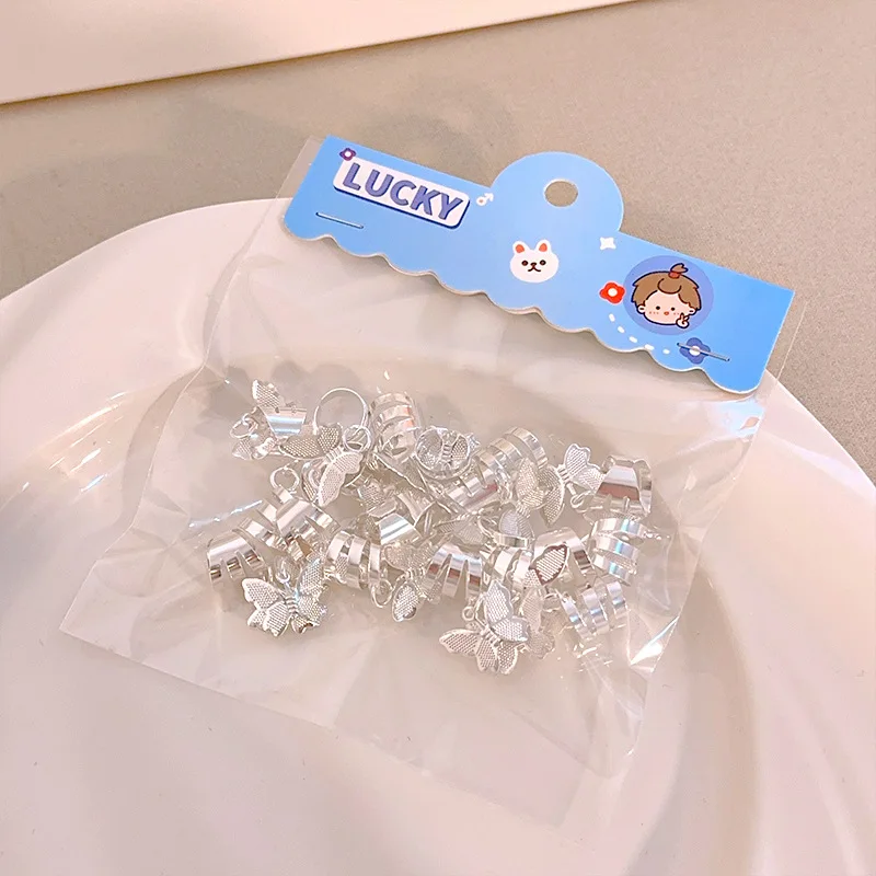 Kids Dreadlocks Hair Buckles Ropes Jazz Dance Hip-hop Dance Performance Decoration Butterfly Opening Hair Ring Hairpin Woman