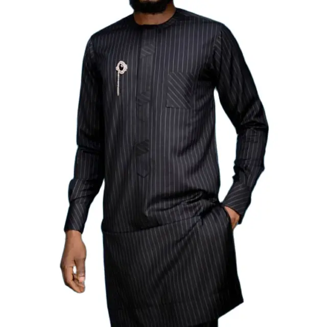 Gozie 2 Pieces Long Sleeve Dashiki Outfit - Image 6