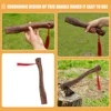 Solid Wood Ax Handle Tool Axe for Woodworking Replacement Hatchet Part Carbonized 6