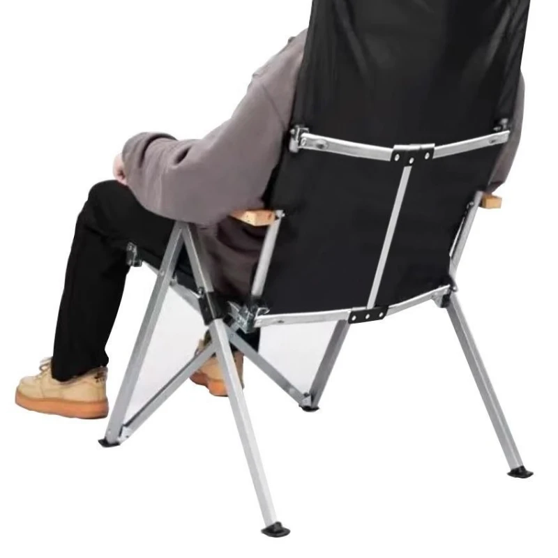 Outdoor Folding Chair Reclining Camping Chair Portable High Back Picnic Chair Fishing Foldable Beach Travel Leisure Design